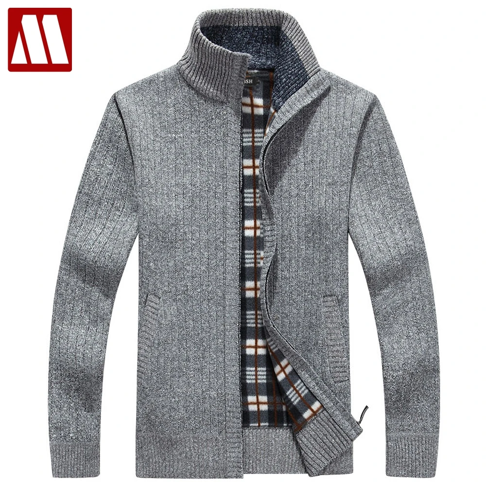Plus Size 2XL 3XL Casual Mens Cardigan Sweater Stand
