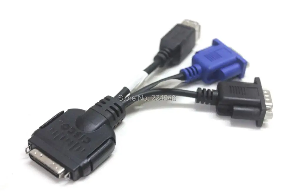 For UCS Server KVM Dongle Cable Adapter 37 1016 01 VGA USB DB9 Serial