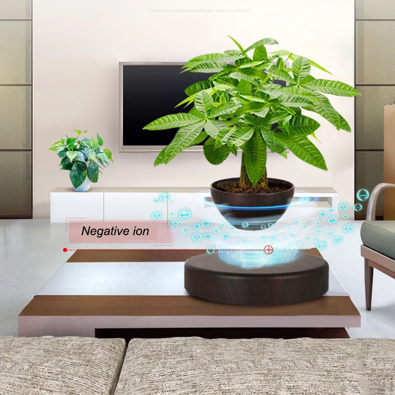 Levitating Air Bonsai Pot- Magnetic Levitation Suspension Flower Floating Pot Potted Plant for Home Office Decor