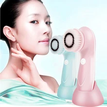 Инструменты для ухода за кожей дома электрическое Очищение лица Массажер глубокое очищение пор очиститель угрей Очищающая щетка зеленый