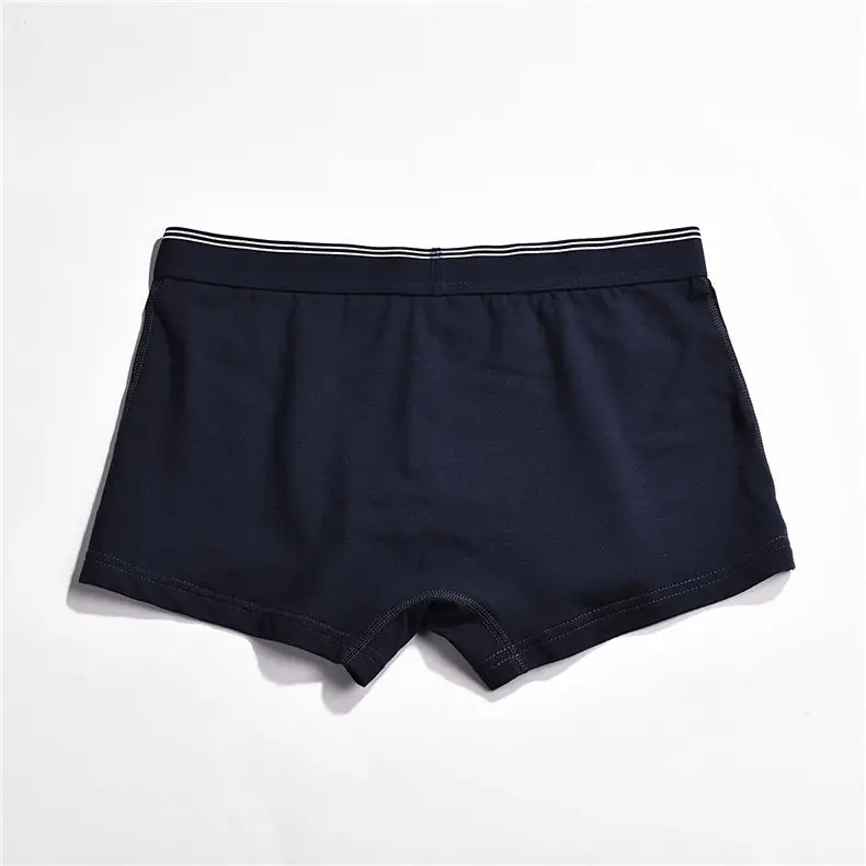 Brand MuLS 3Pcs Lot 6Color Combed Cotton Men Boxers Shorts Breathable Male Underwear Boy Bodysuit Men Under Pant Puls Size S-3XL10