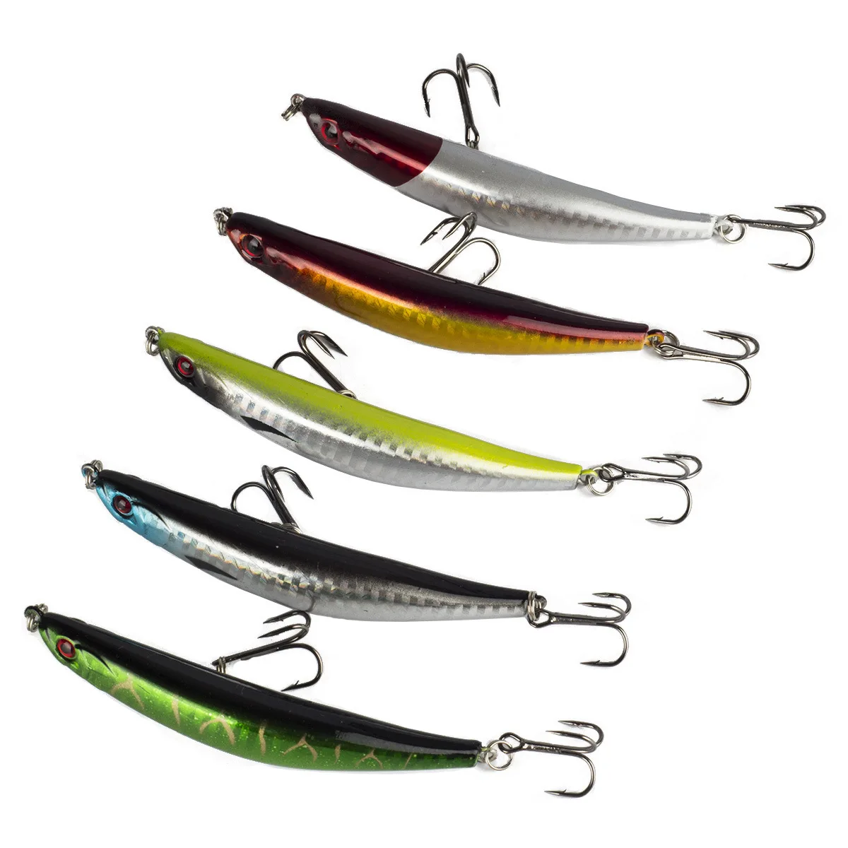 

Sea Lure Fishing Floating Pencil Hard Bait 9g 83mm Topwater Arched Body Artificial Articulo Fish Decoy Ocean Fishing Lure Pesca