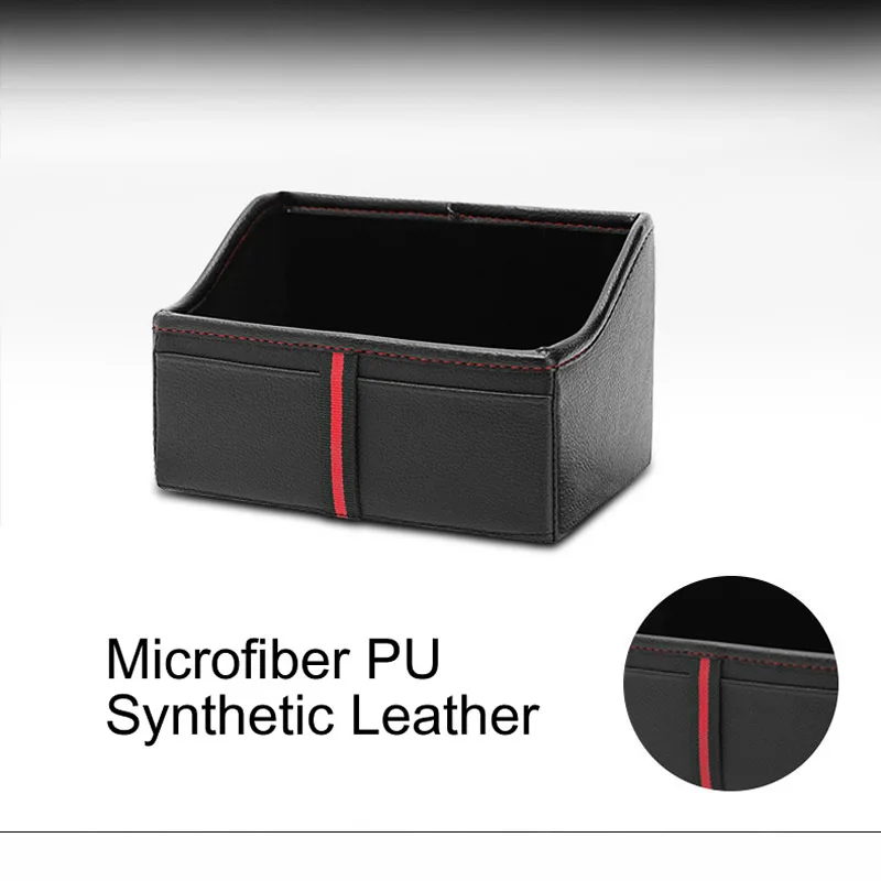 

NEW NEW NEW Microfiber PU Synthetic Leather Multi-function Storage Box Car Tissue Box for Car Armrest with Card Cup Drink holder