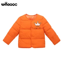 

WABOOC 2018 Children Autumn Winter New Crown Cotton Jacket Kid Down Cotton Coat Clothing
