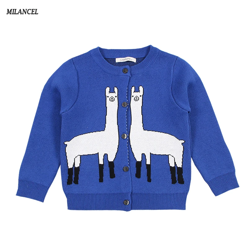 MILANCEl/Новинка 2018 года; свитера для девочек; вязаная одежда для мальчиков; Детские свитера в стиле жирафа; хлопковые кардиганы для девочек;