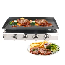 LPG Gas BBQ Grill 4 Burners Plancha Stainless Steel Barbecue Griddle Cast Iron Hot Plate Outdoor Barbecue Tools цена LPG Gas BBQ Grill 4 Burners Plancha Stainless Steel Barbecue Griddle Cast Iron Hot Plate Outdoor Barbecue Tools цены онлайн