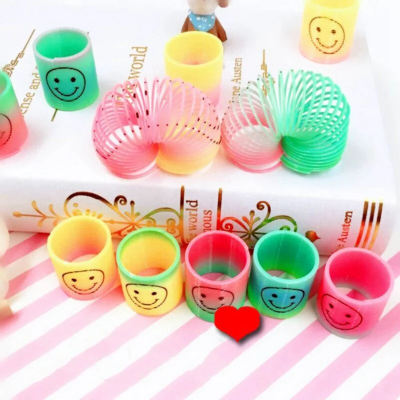 

Creative Rainbow Tower New 12pcs Small Smiley Spring Rainbow Circle Children's Educational Toys Gift