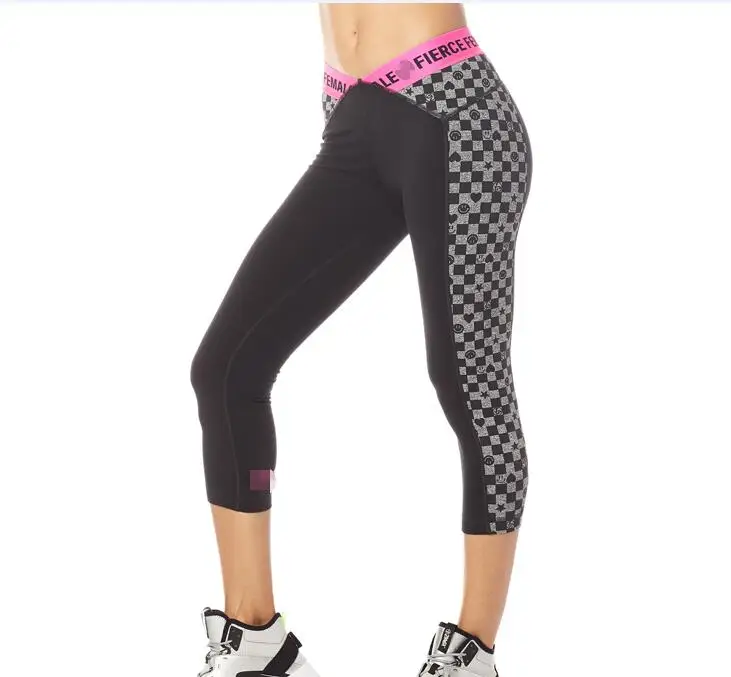 

ADIBO Womens Knitted cotton trousers zum fitness clothes cargo pants legging capri pants P798