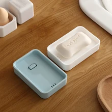 Чистый цвет контейнер для мыла держатель для мыла портативный домашний дорожный прочный пластиковый мыльница Аксессуары для ванной комнаты