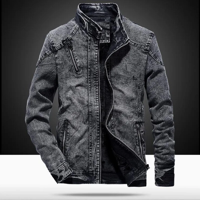 VXO, Мужская джинсовая куртка плюс Вельветовая подкладка, Ковбойское пальто, мужская приталенная джинсовая куртка, джинсовая куртка, Мужская Вельветовая куртка с воротником-стойкой