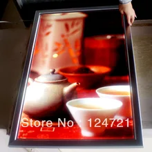 Рекламный магазин дисплей светодиодный светильник рамка A3 Размер алюминиевая защелкивающаяся рамка для фотографий ресторанный меню светильник коробка