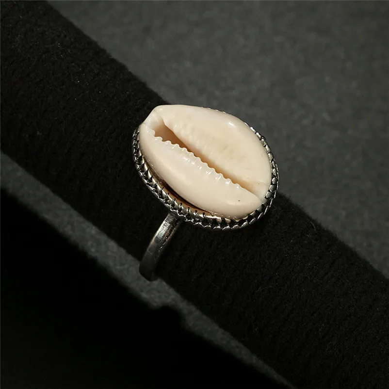 2018 Hot New Arrival Fashion Gorgeous White Jewelry Ring Shell Wedding Bridal Gifts Rings for women Ring Set wholesale J19#N (3)