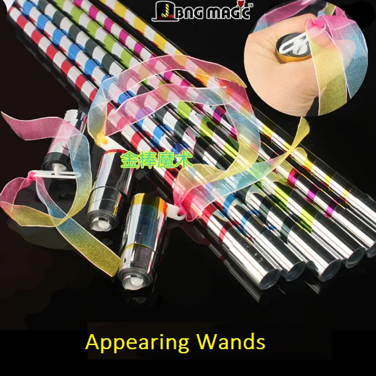 

2pcs/set high quality Appearing Wands Gift Mini Cane Magic Wand Appearing Stick Magic Trick Props Magic show 052