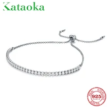 Аутентичный бренд, Женский Регулируемый браслет, серебро 925 пробы, CZ Кристалл, очаровательный браслет для женщин, свадебные ювелирные изделия