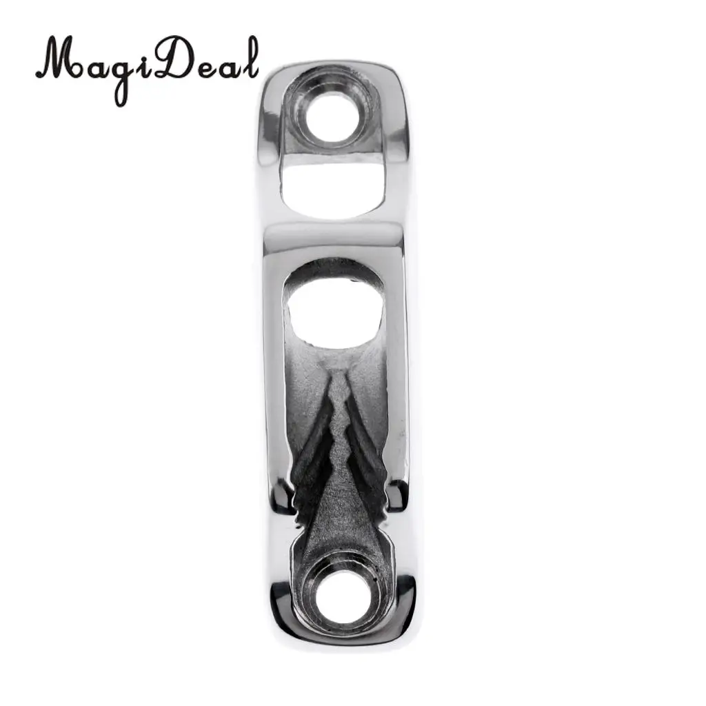 MagiDeal 4 Pieces 1/8 inch to 1/4 inch Rope Clam Fairlead Cleat for Sailing Boat Ship Stainless Steel