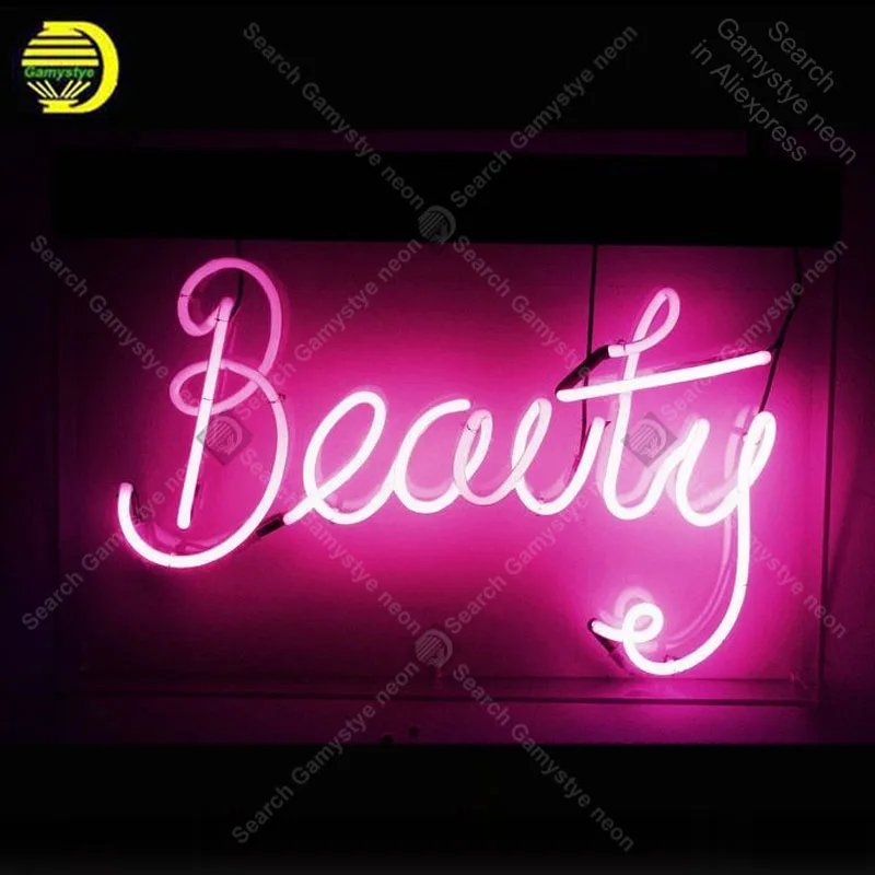 Beauty Neon Sign Glass Tube Handcraft neon light Sign Recreation Decor Bedroom Iconic Sign Neon Light anuncio luminoso Guantee
