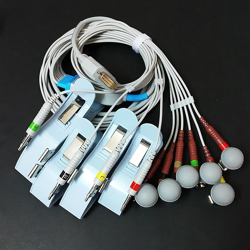 Совместим с Edan SE 1 Φ монитор ECG/EKG 10 lead 3 0/4 0/snap/clip Коллекция аксессуаров для кабеля| |