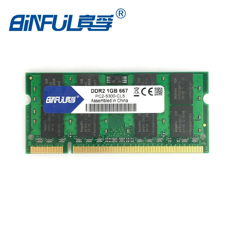 Binful DDR2 1 Гб 2 Гб 667 МГц PC2-5300 ноутбук оперативная Память DIMM sodimm 1,8 в