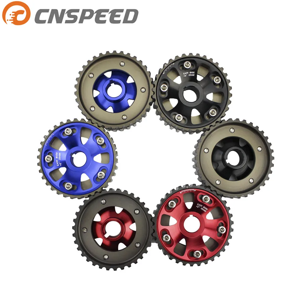2 шт. Регулируемая зубчатая шестерня CNSPEED из сплава камера DOHC B16 B16A B16B кожаная