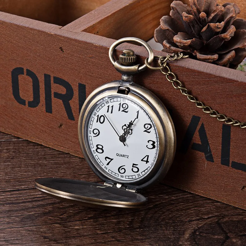 Карманные часы 4,6 см, модные ретро большие карманные часы с гравировкой, кварцевые карманные часы, reloj world of warcraft,#10
