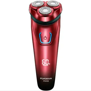

flyco fs338 110v 220v man shaver water proof flyco razor 3D floating head men razor pop-up trimmer smart shaver safe lock