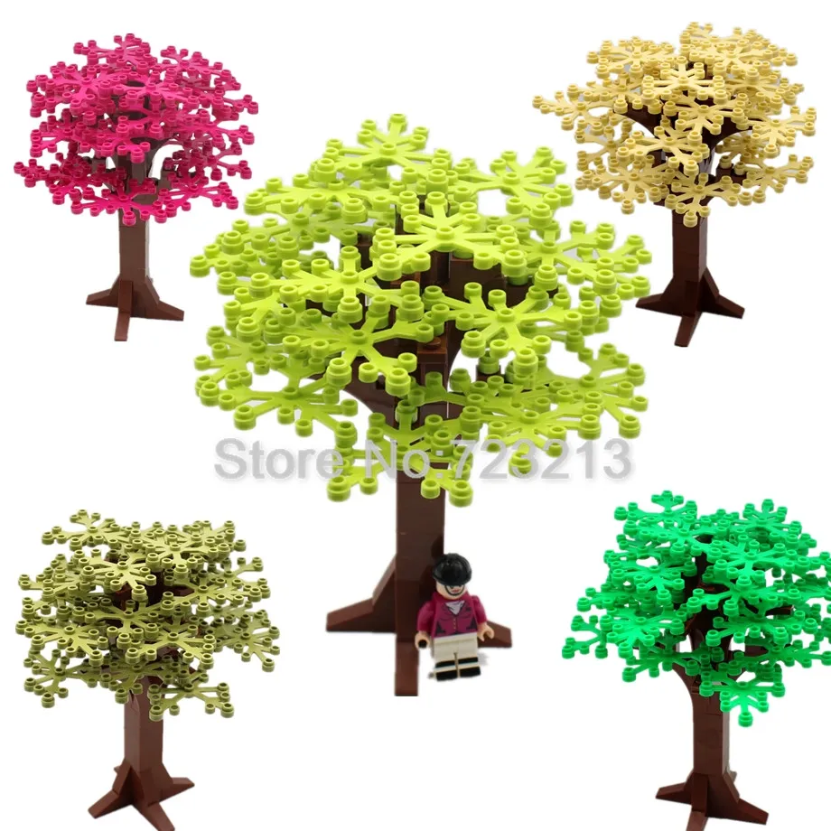 

16.5cm Tree Plant Accessories Grass Parts Building Blocks Legoingly MOC Scene Bricks Model Educational Toys for Children