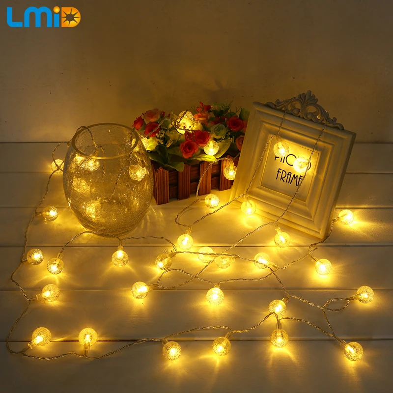 Buy LMID 3M 4M Holiday Fairy Battery Operated Light Crystal Ball Flashing LED