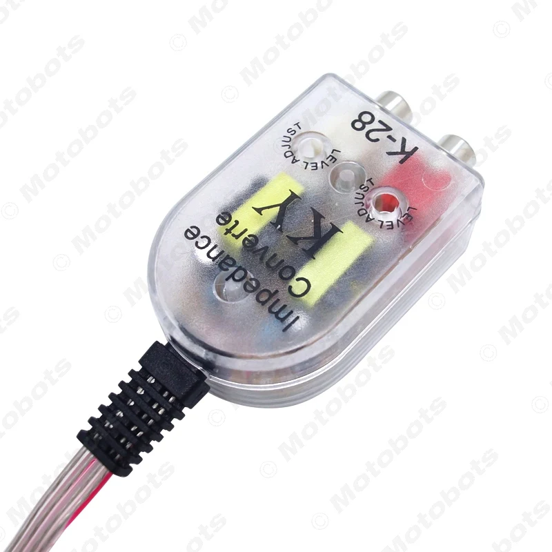 FEELDO 1PC Auto Line Out Converter Audio Sound Subwoofer Amplifier styling Car Speaker to RCA Level Adaptor High to Low Sockets