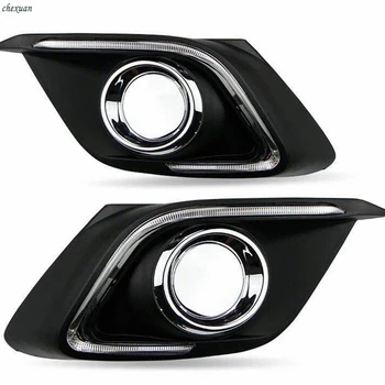 

CSCSNL 1 set Waterproof ABS 12V Fog Lamp DRL Daytime Running Light with yellow turnning signal For Mazda 3 Axela 2014 2015 2016