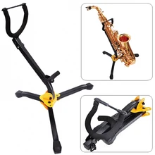 Альт/тенор подставка для саксофона, складная(12 дюймов) Регулируемая, тройная угловая конструкция основания