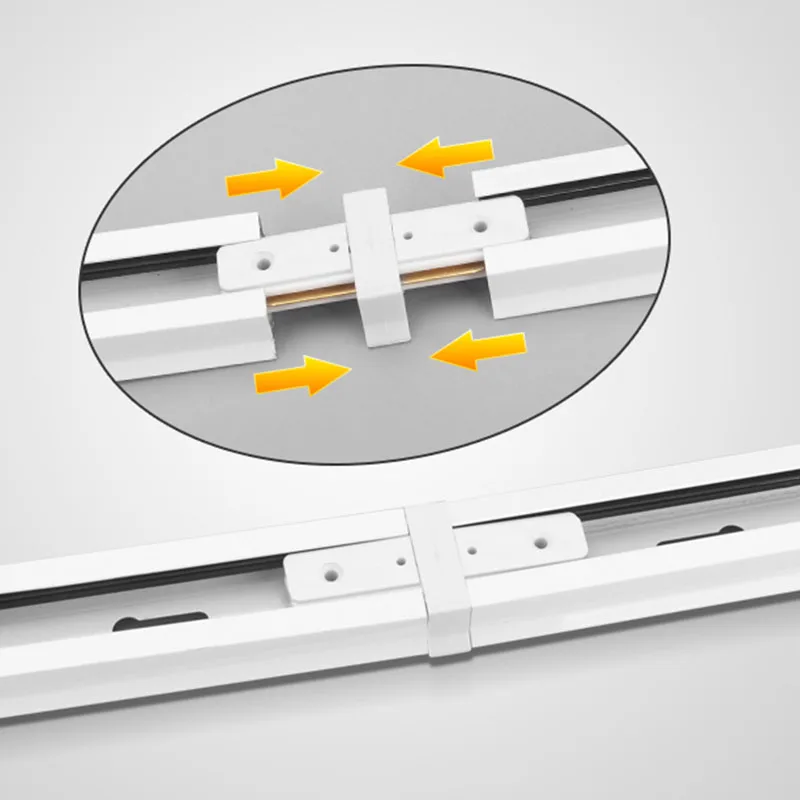 0,5 м 1 м 2 провода рельсы прямой L T X Крест соединитель для 2 провода трек светильник Светодиодный точечный светильник рельсы черный белый 4 шт