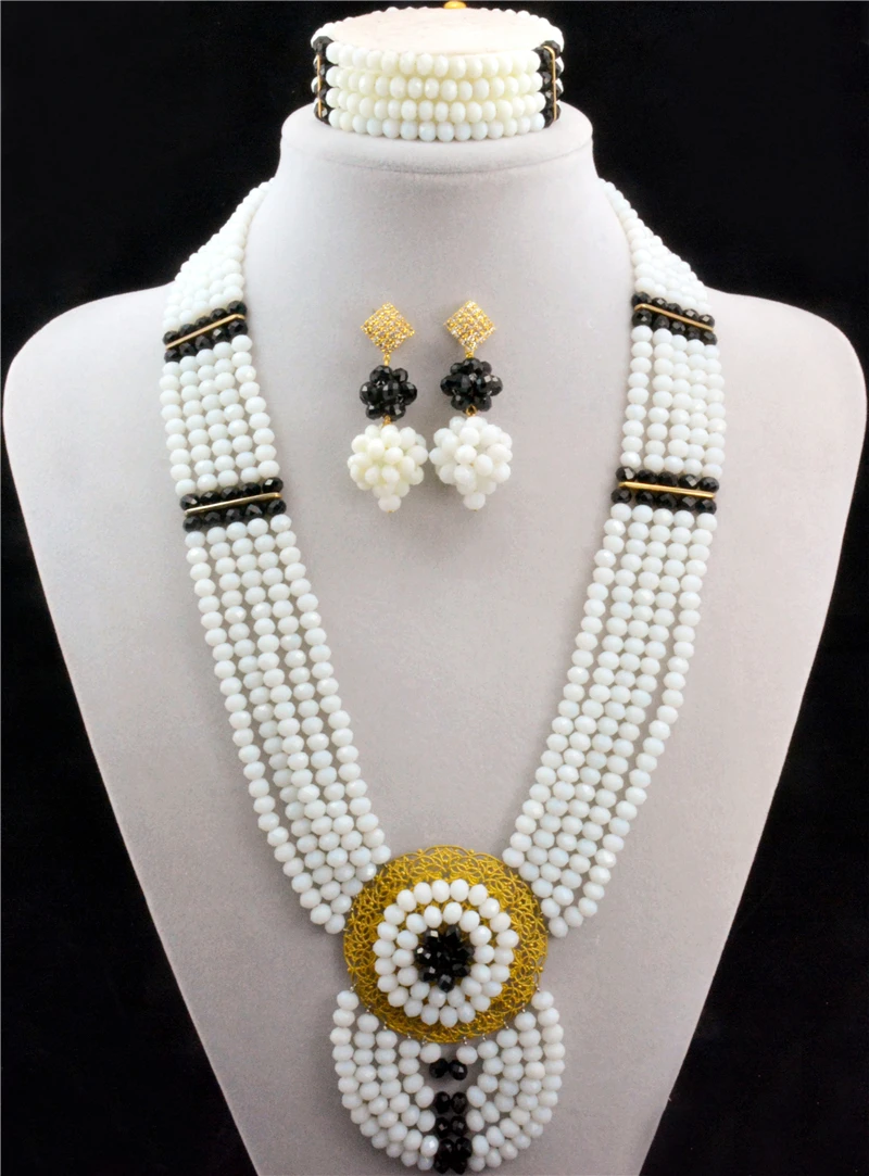 

2015 Fashion Yellow african crystal beads necklace set nigerian wedding african beads jewelry Set Free shipping