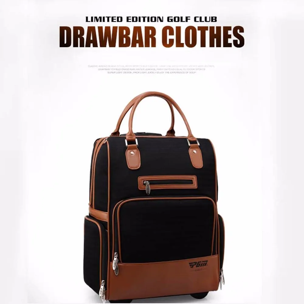 PGM بو جولف الملابس حقيبة دائم حقيبة سفر مع عجلة حقيبة حمل للرجال والنساء جولف الملابس الأمتعة