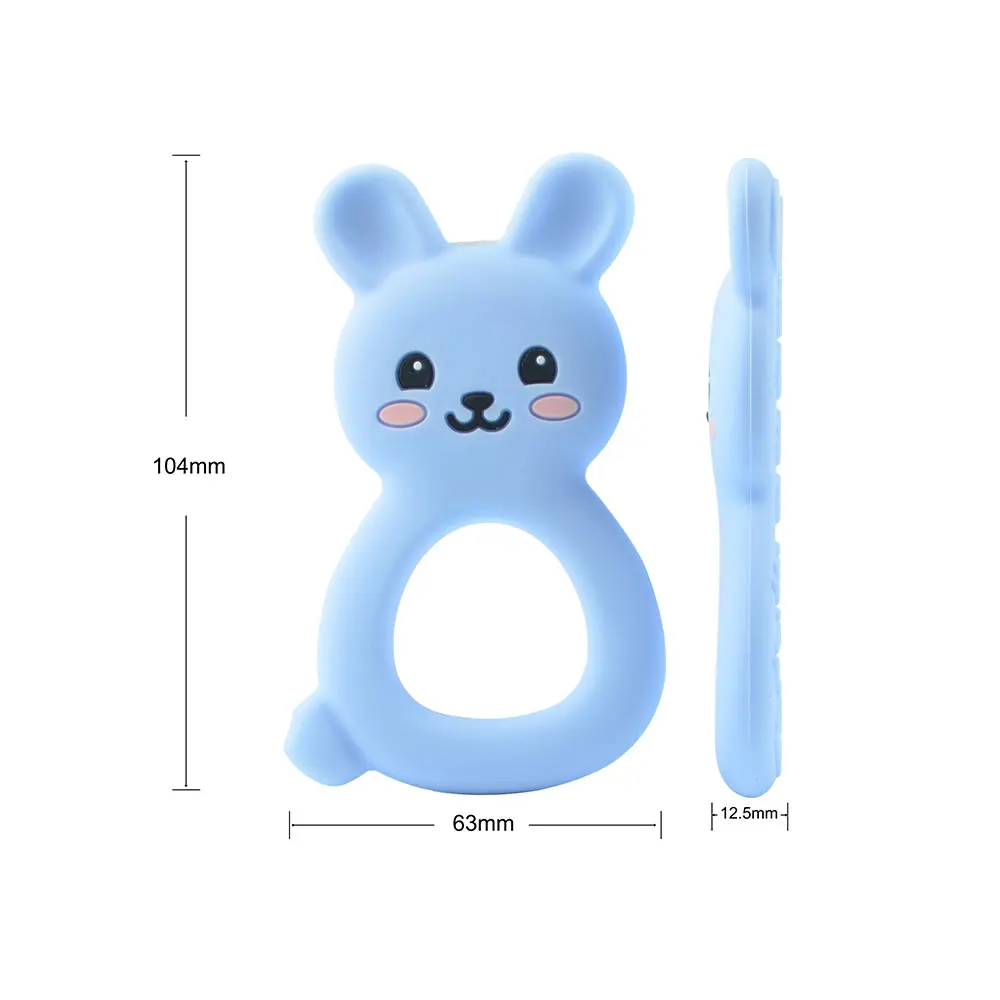 LOFCA 1 шт. Силиконовый грызунок «кролик» Животный Пищевой Кролик для кормления ребенка прорезыватель для самостоятельного изготовления детских игрушек ожерелье аксессуары