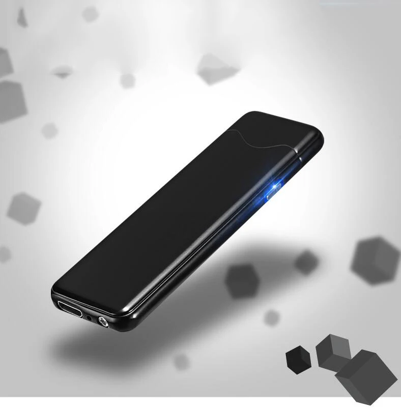 НОВАЯ тонкая Usb зарядка Электронная Зажигалка Ветрозащитная мужская
