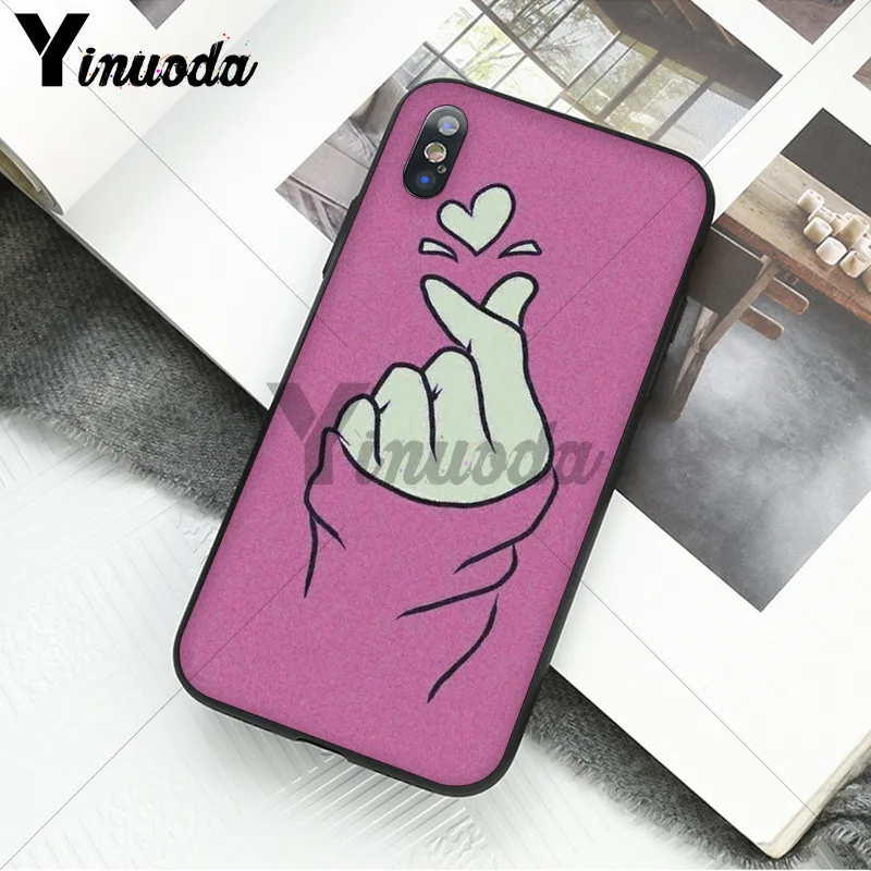 Love on the finger kpop heart