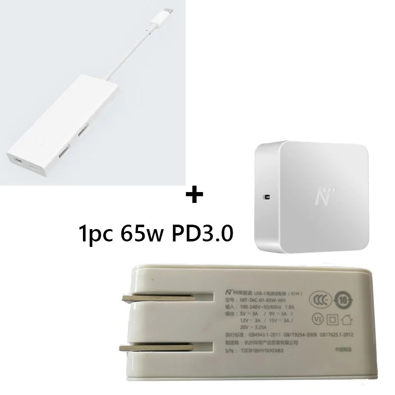 Xiaomi USB-C к Mini DP display port многофункциональный удлинитель зарядного устройства 4 к/60 Гц PD3.0 65 Вт Максимальная передача данных концентратор - Тип штекера: add 65W PD30