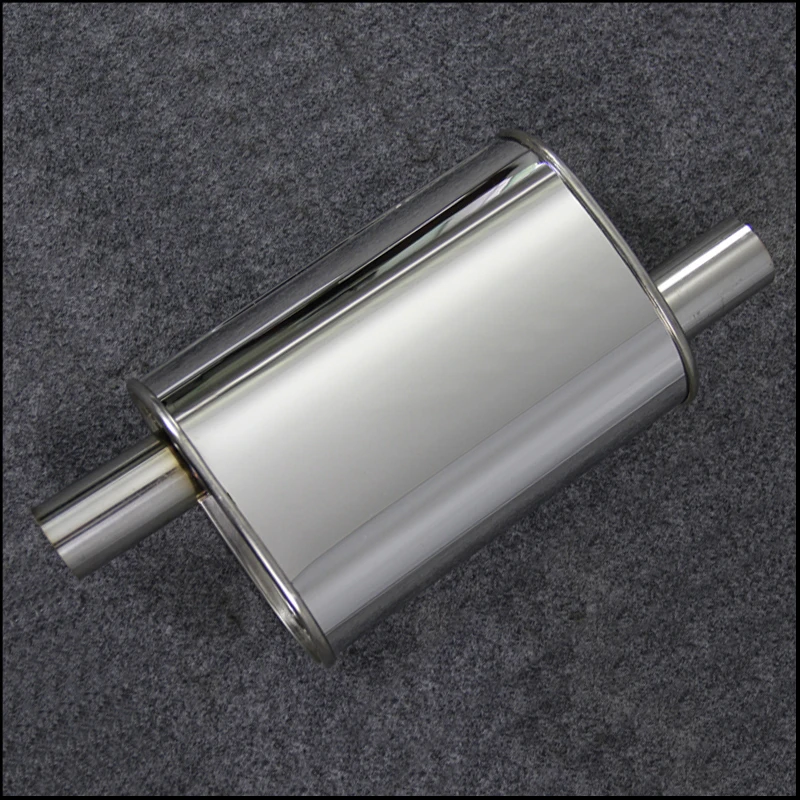 

2.5 inches Stainless steel plated blue sports car modification sounds pretty deep straight row exhaust pipe exhaust pipe