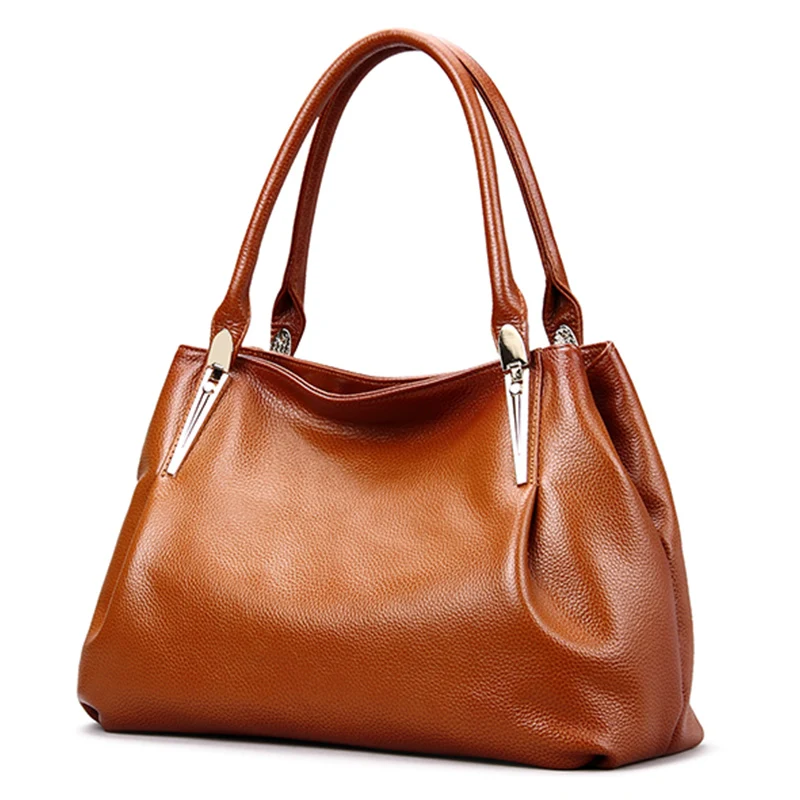 

Accept private label Custom logo wholesale drop shipping Genuine Leather Cowhide Women's Handbags Women Shoulder Bags