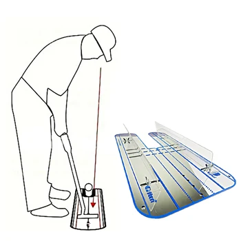 

Acrylic Golf Putting Mirror Golf Training Aid Alignment Swing Trainer Golf Swing Straight Practice Eye Line 40.5 * 23cm