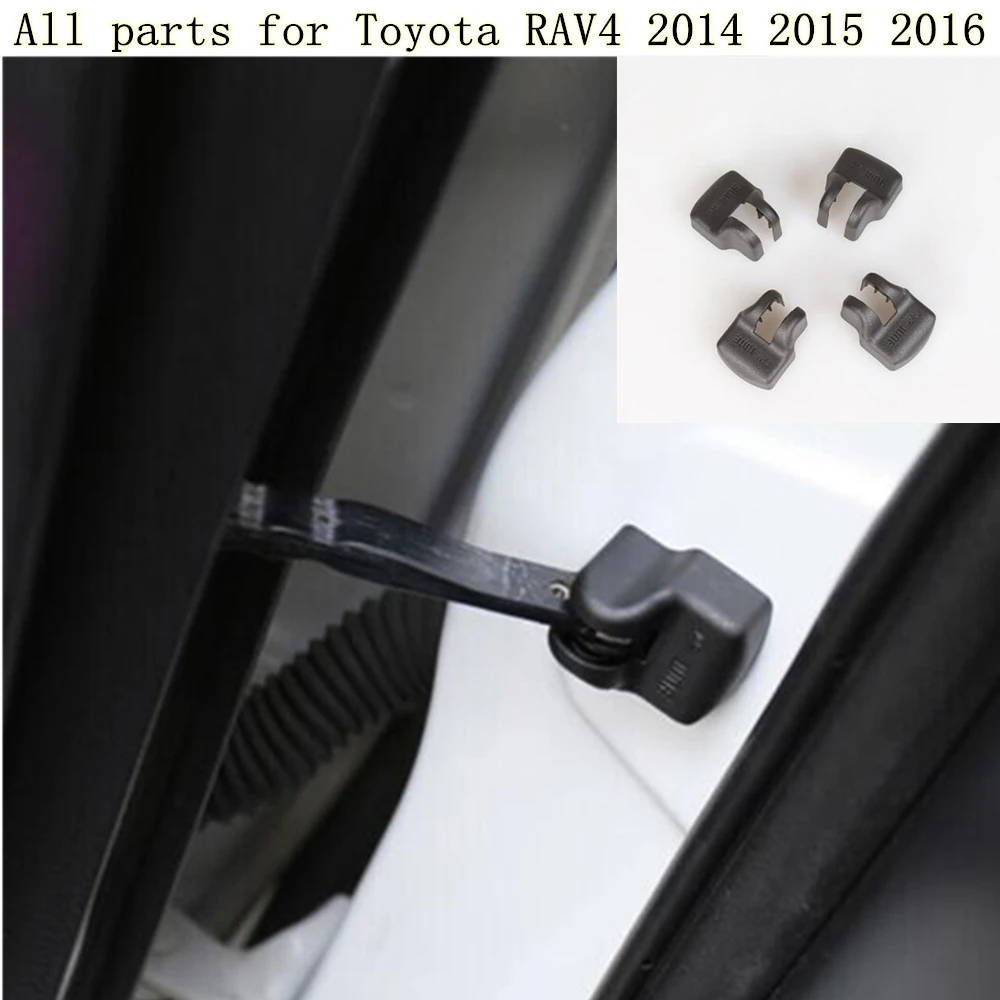 Одежда высшего качества для Toyota RAV4 стайлинга автомобилей Анти ржавчина доказательство воды ключ для дверного замка Пластик Пряжка ограничительное устройство отделка 4 шт