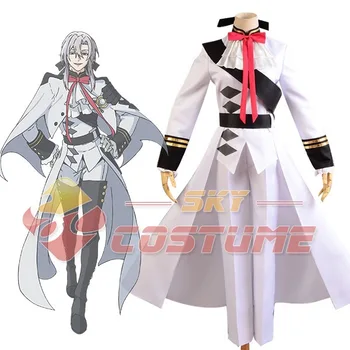 

Seraph of the End Vampires Ferid Bathory Uniform White Coat Cape Pant Anime Halloween Carnival Cosplay Costume Full Set