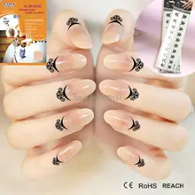 Воды передачи пустой 3D ногтей Стикеры обертывания Временные татуировки Watermark ногти Книги по искусству Стикеры s наклейки Бумага