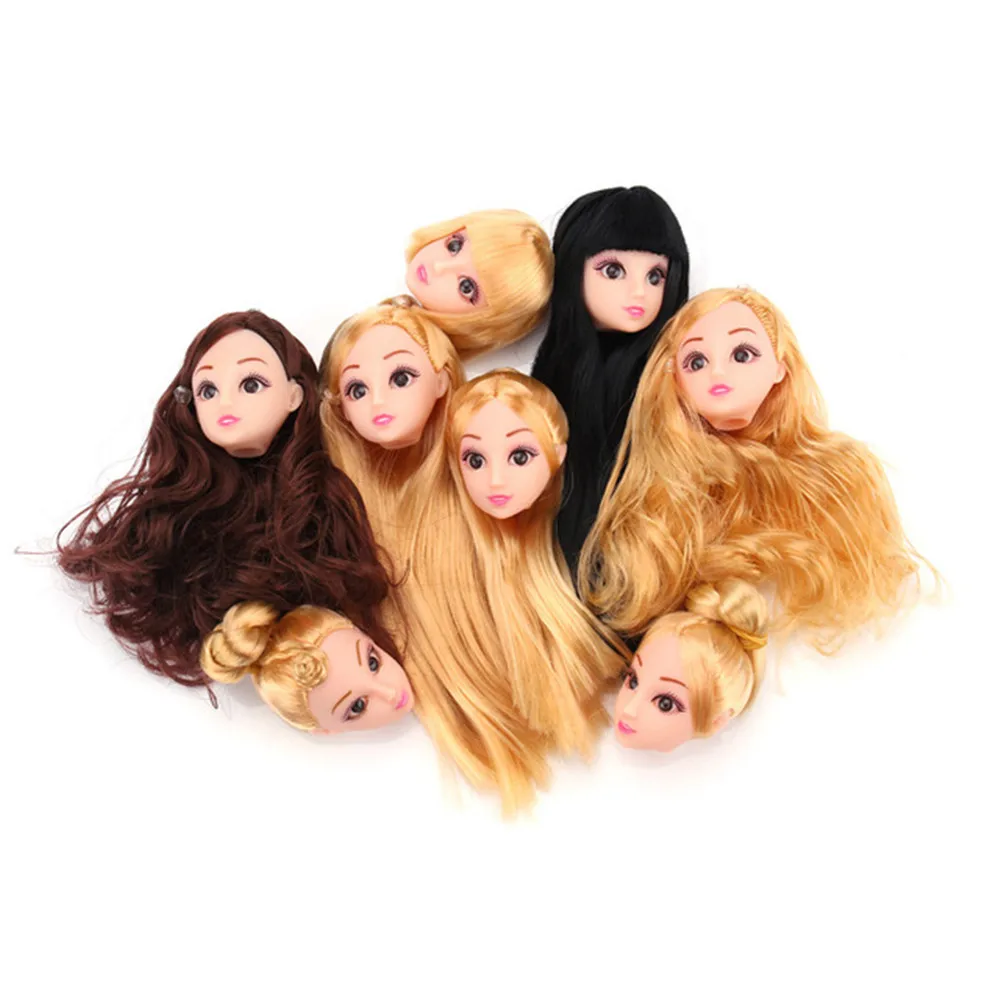 

3D Head Three hairstyles and four colors Hair DIY Accessories FOR Girl's DOLL