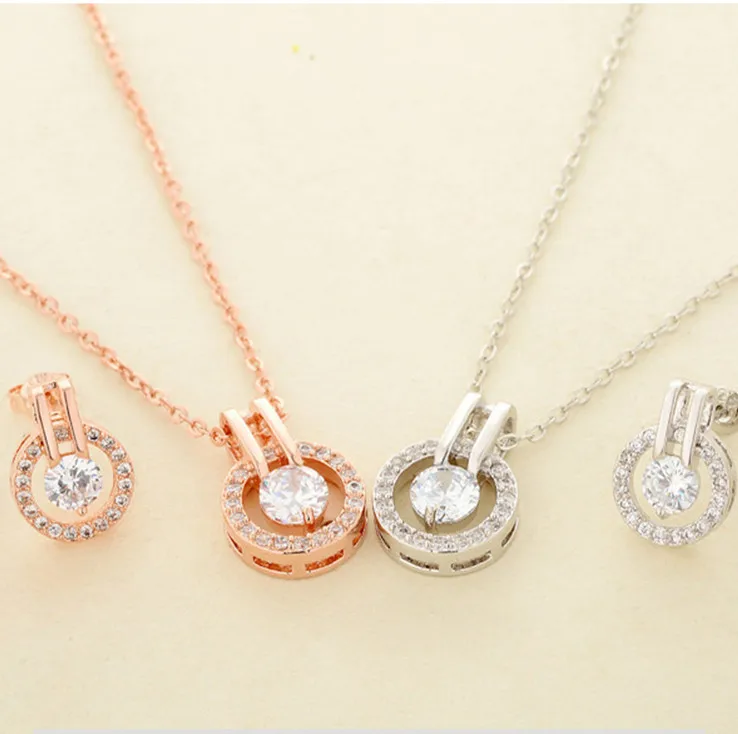 

Simplicity Europe and America Inlaid crystal Starry sky Pendant clavicle Necklace for women girl jewelry choker mujer accesorios
