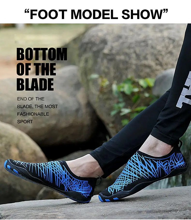 1 (4)Women Beach Wading Shoes Outdoor Swimming Water Shoes Adult Unisex Flat Soft Seaside Shoes Walking Lover Yoga Shoes