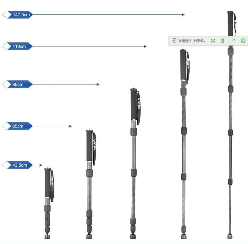 

BENRO C29T Professional Carbon Fiber Monopods For Camera Without 3-Leg Locking Base
