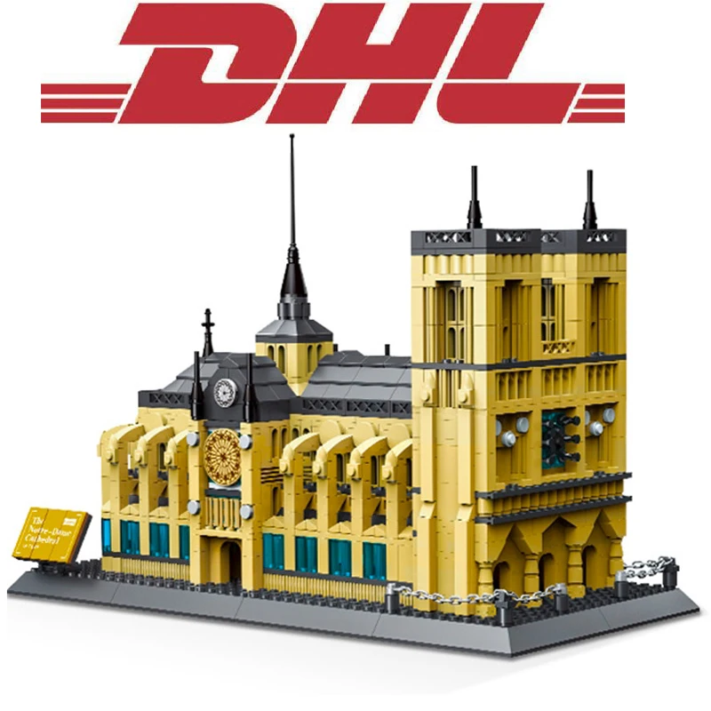 

1380Pcs 5210 Wange City Figures Cathedrale Notre Dame de Paris Model Building Kit Blocks Bricks Compatible Toy For Children Gift
