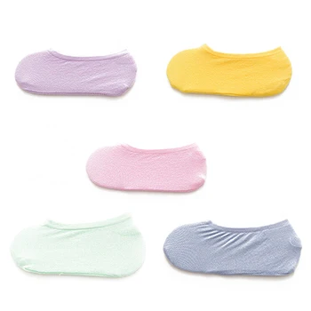 

GAOKE Women Summer Boat Socks Velvet Elastic Casual Socks Fashion Low Cut Breathable Stealth Short Soft Socks 5 Pairs One size