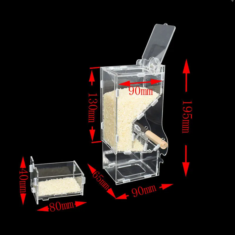 1 шт. попугая автоматической птицы кормушка "Клетка" Еда контейнер маленькой птичкой на рукаве, с защитой от проливания прозрачный подающий инструмент принадлежности для голубей